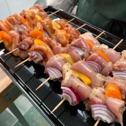 Groom's BBQ Chicken Skewers